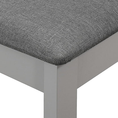 vidaXL Esszimmerstühle mit Polstern 4 Stk. Grau Massivholz