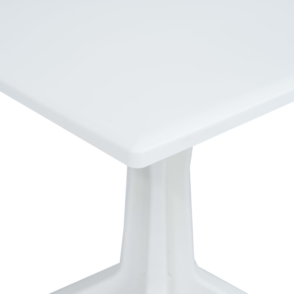 vidaXL 5-tlg. Garten-Essgruppe Kunststoff Rattan Weiß