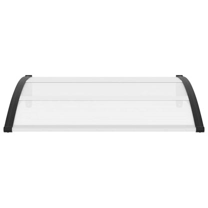 vidaXL Türvordach Schwarz und Transparent 120x75 cm PC