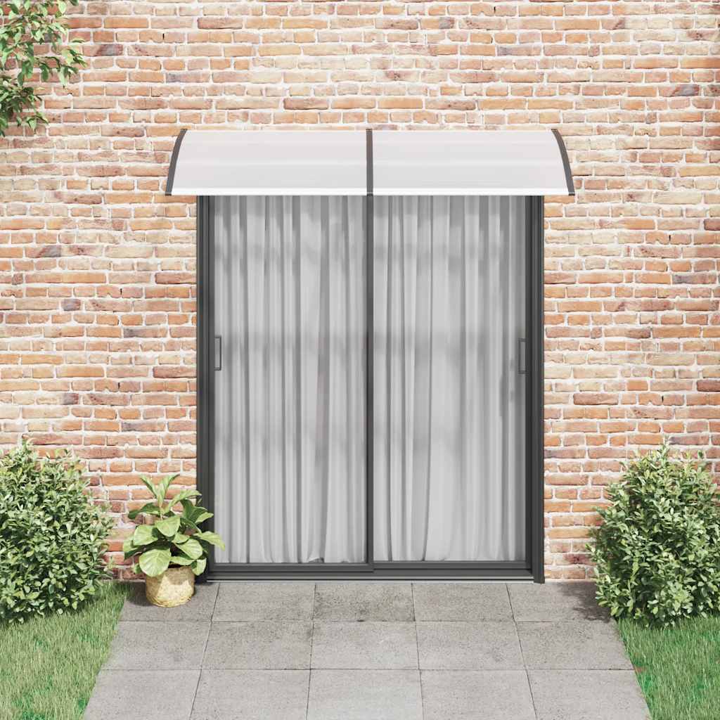 vidaXL Türvordach Schwarz und Transparent 200x75 cm PC