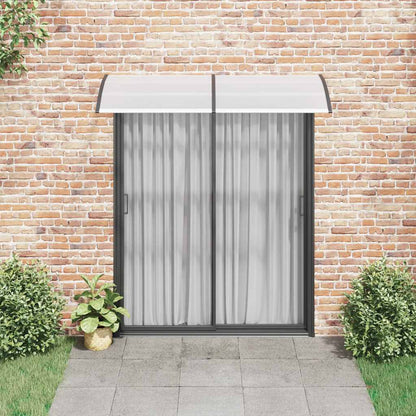 vidaXL Türvordach Schwarz und Transparent 200x75 cm PC