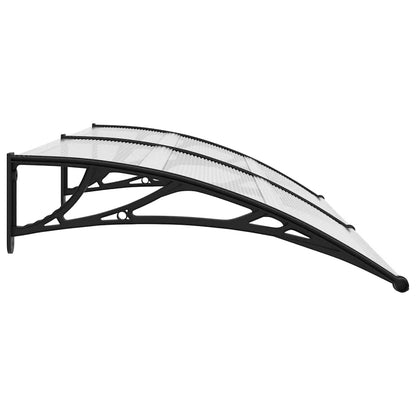 vidaXL Türvordach Schwarz und Transparent 200x75 cm PC