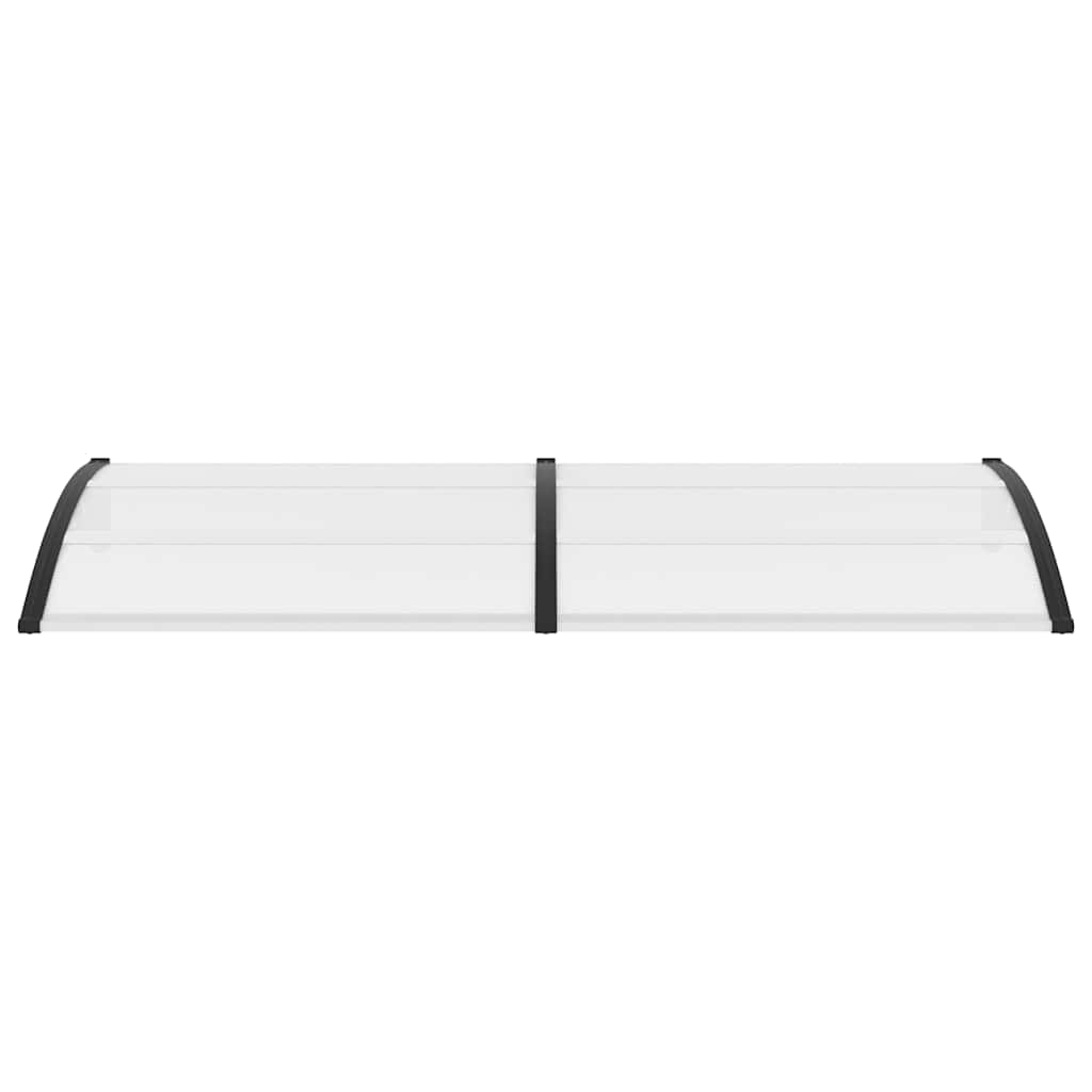 vidaXL Türvordach Schwarz und Transparent 240x75 cm PC