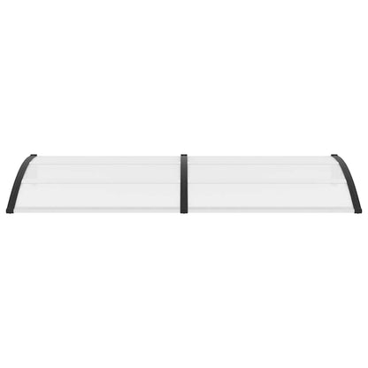 vidaXL Türvordach Schwarz und Transparent 240x75 cm PC