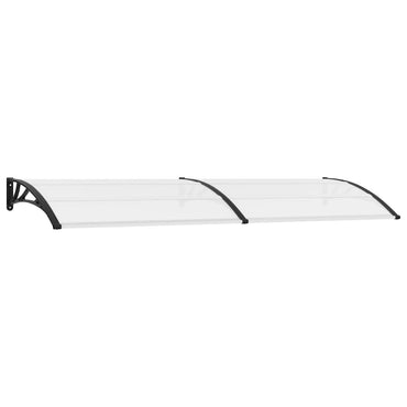 vidaXL Türvordach Schwarz und Transparent 300x75 cm PC