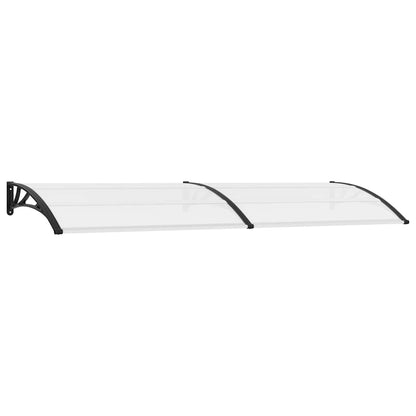 vidaXL Türvordach Schwarz und Transparent 300x75 cm PC