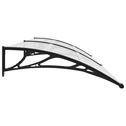 vidaXL Türvordach Schwarz und Transparent 300x75 cm PC