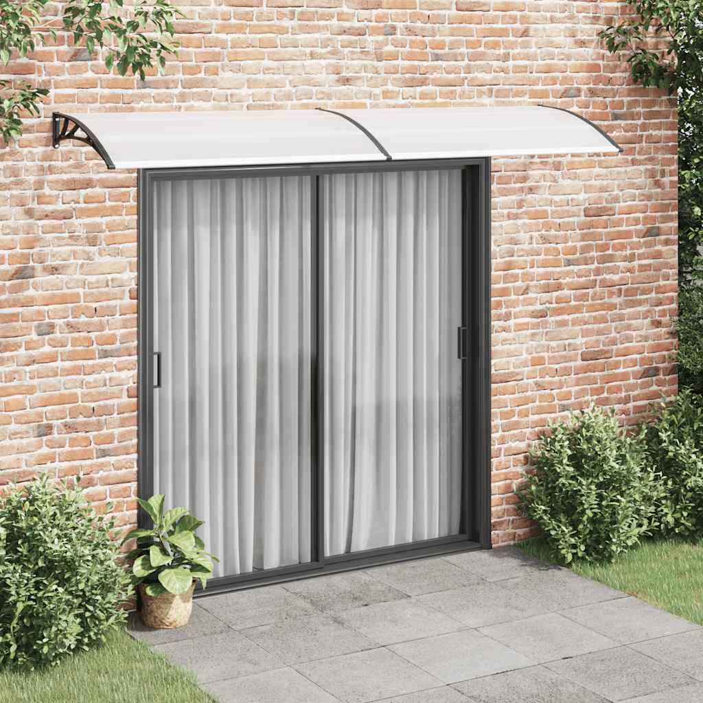 vidaXL Türvordach Schwarz und Transparent 300x75 cm PC