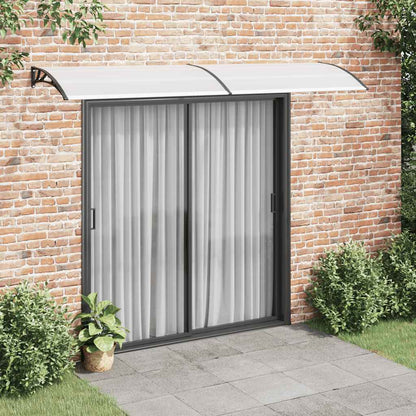 vidaXL Türvordach Schwarz und Transparent 300x75 cm PC