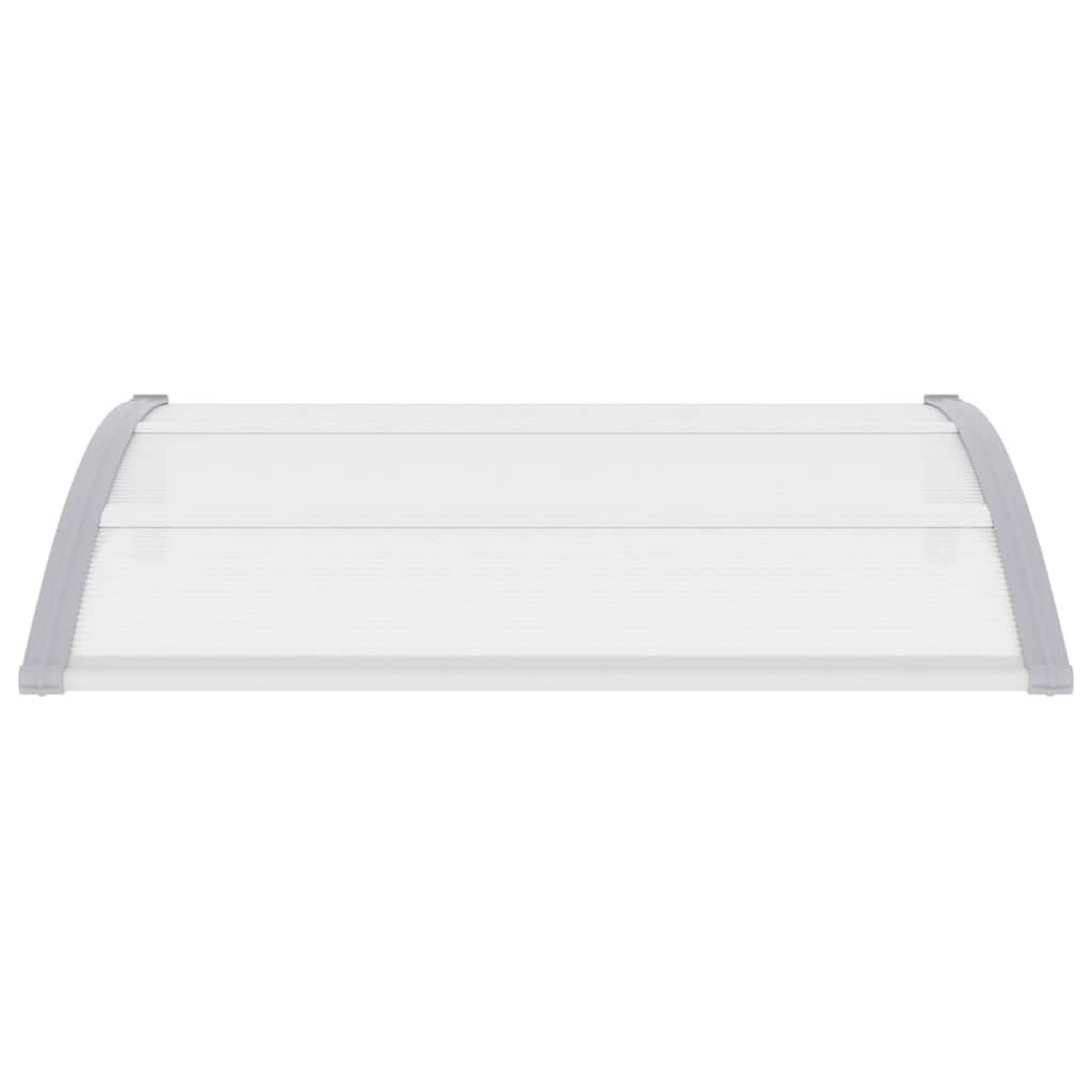 vidaXL Türvordach Grau und Transparent 120x75 cm PC