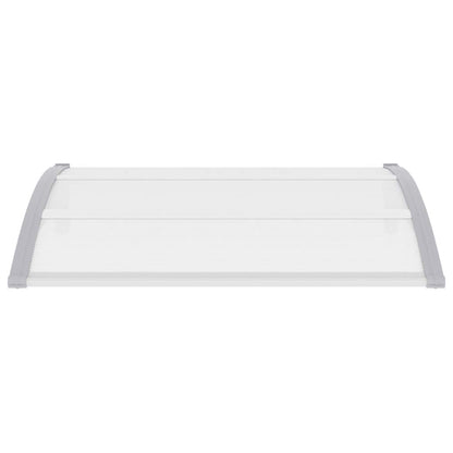 vidaXL Türvordach Grau und Transparent 120x75 cm PC