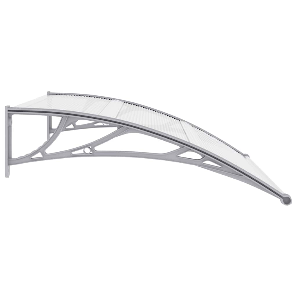 vidaXL Türvordach Grau und Transparent 120x75 cm PC