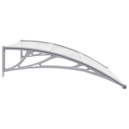vidaXL Türvordach Grau und Transparent 120x75 cm PC