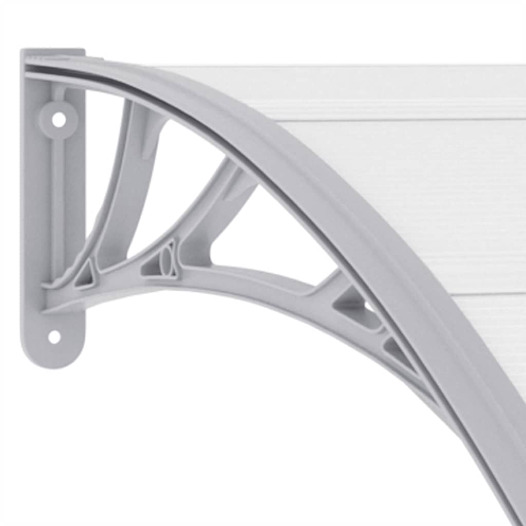 vidaXL Türvordach Grau und Transparent 120x75 cm PC