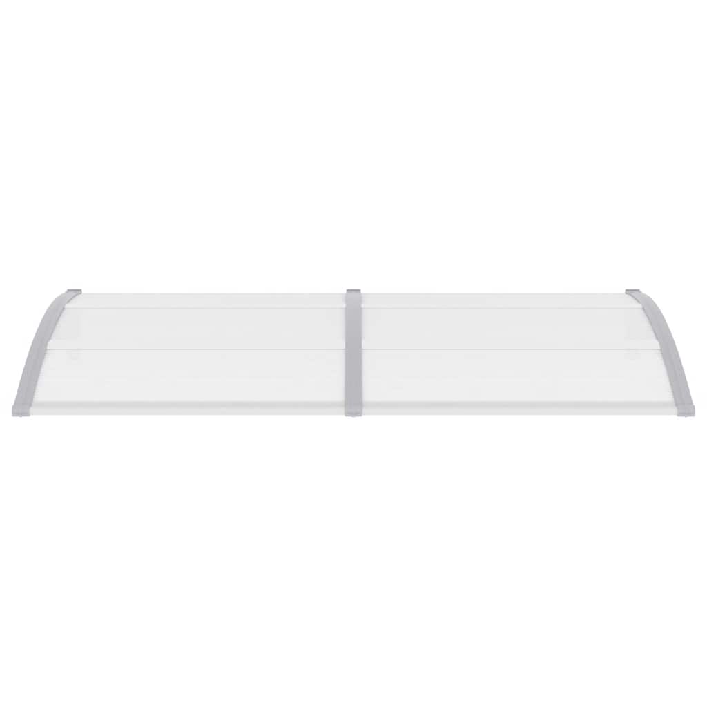 vidaXL Türvordach Grau und Transparent 200x75 cm PC