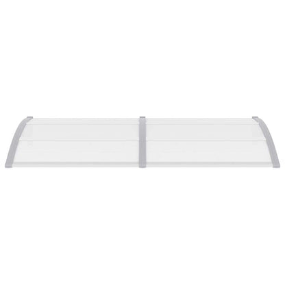 vidaXL Türvordach Grau und Transparent 200x75 cm PC