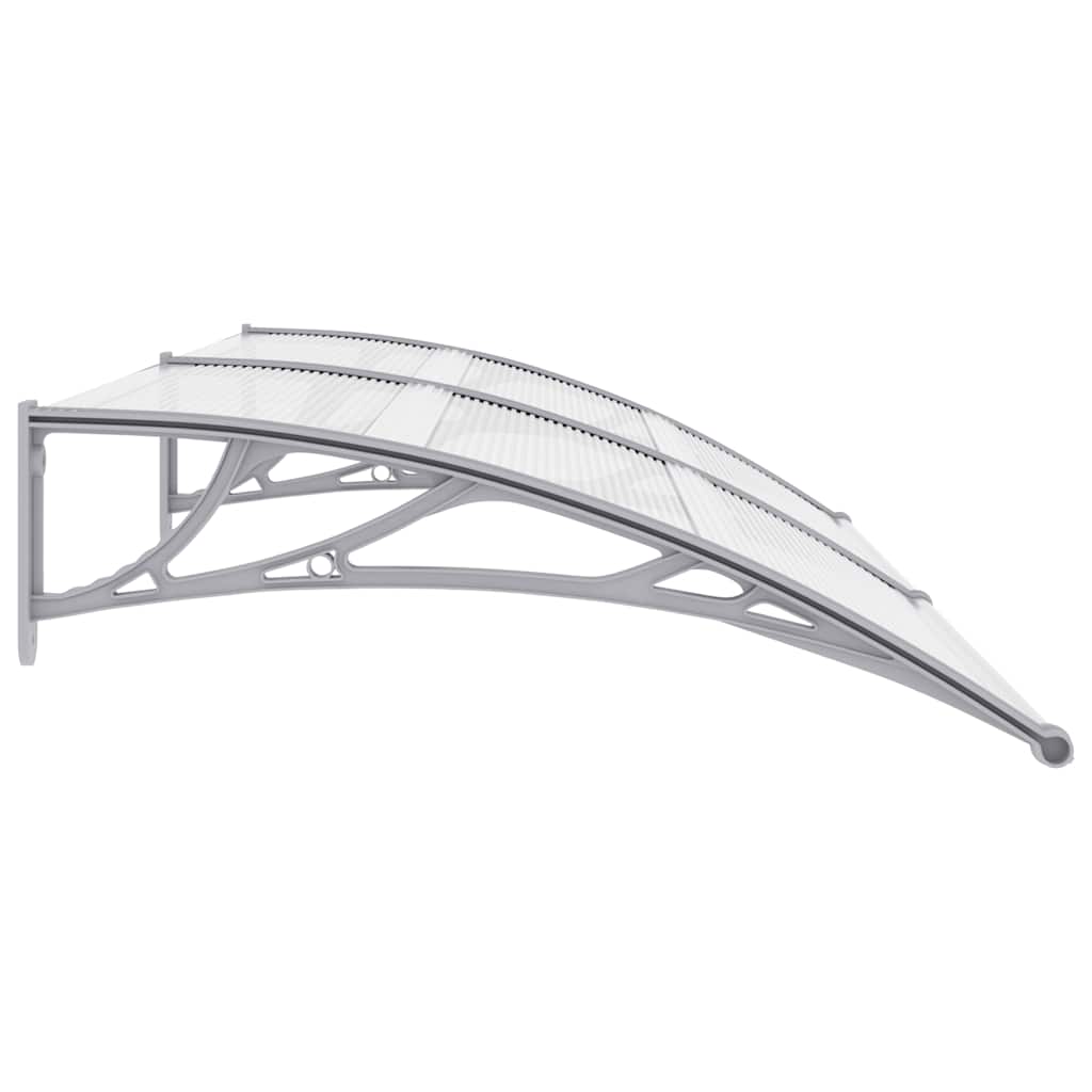vidaXL Türvordach Grau und Transparent 200x75 cm PC