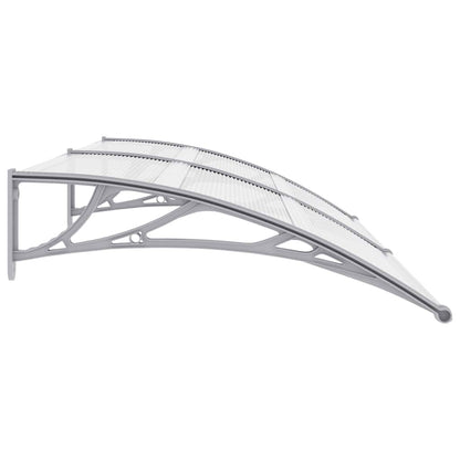 vidaXL Türvordach Grau und Transparent 200x75 cm PC