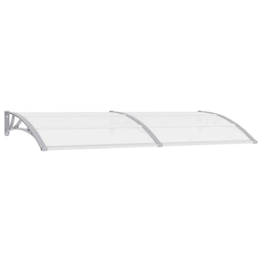 vidaXL Türvordach Grau und Transparent 240x75 cm PC