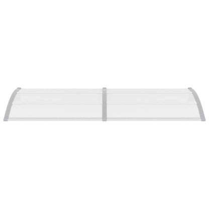 vidaXL Türvordach Grau und Transparent 240x75 cm PC
