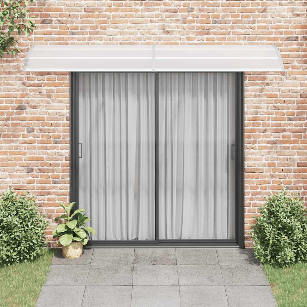 vidaXL Türvordach Grau und Transparent 300x75 cm PC