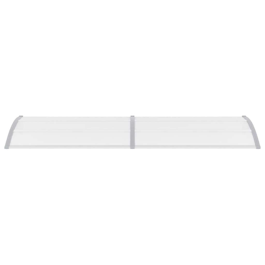 vidaXL Türvordach Grau und Transparent 300x75 cm PC