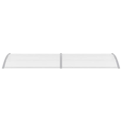 vidaXL Türvordach Grau und Transparent 300x75 cm PC