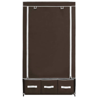 Kleiderschrank Braun 87 x 49 x 159 cm Stoff