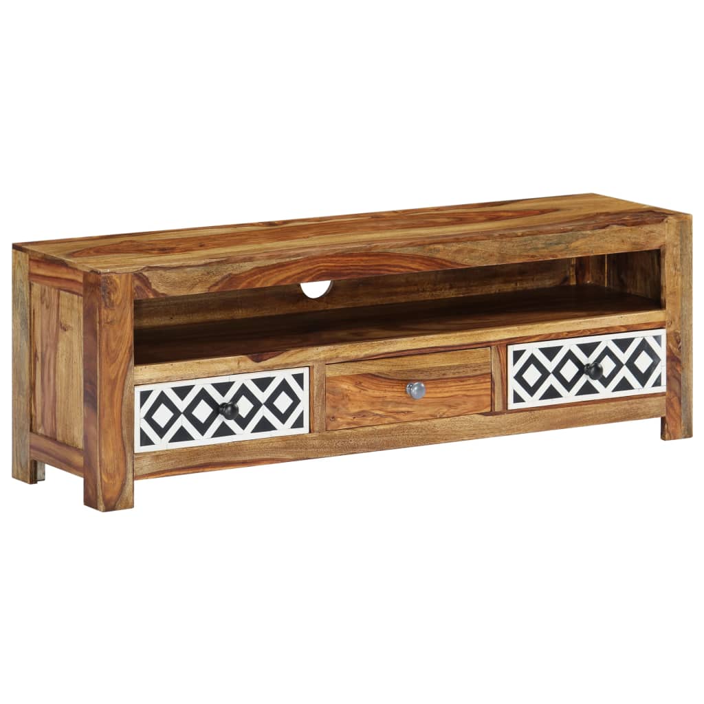 vidaXL Meuble TV 120x30x40 cm Bois d'acacia Massif