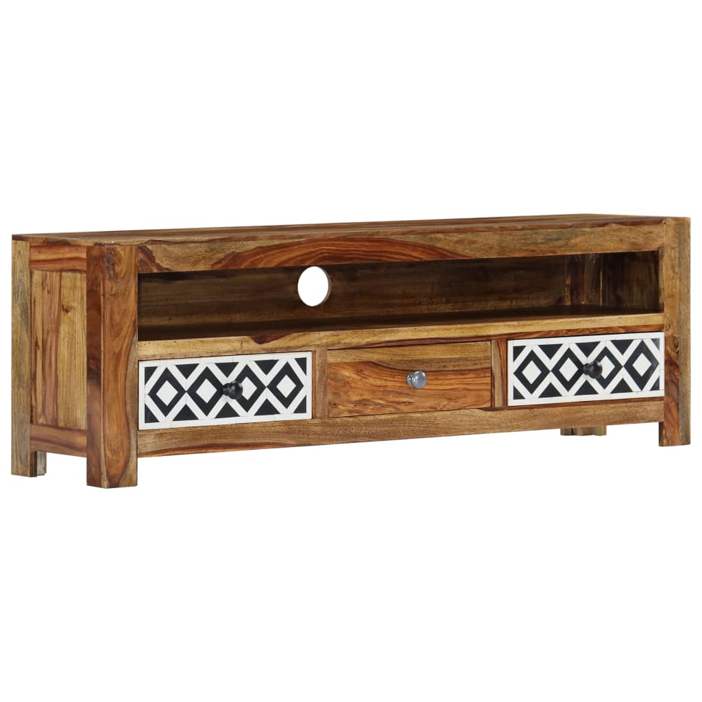 vidaXL Meuble TV 120x30x40 cm Bois d'acacia Massif