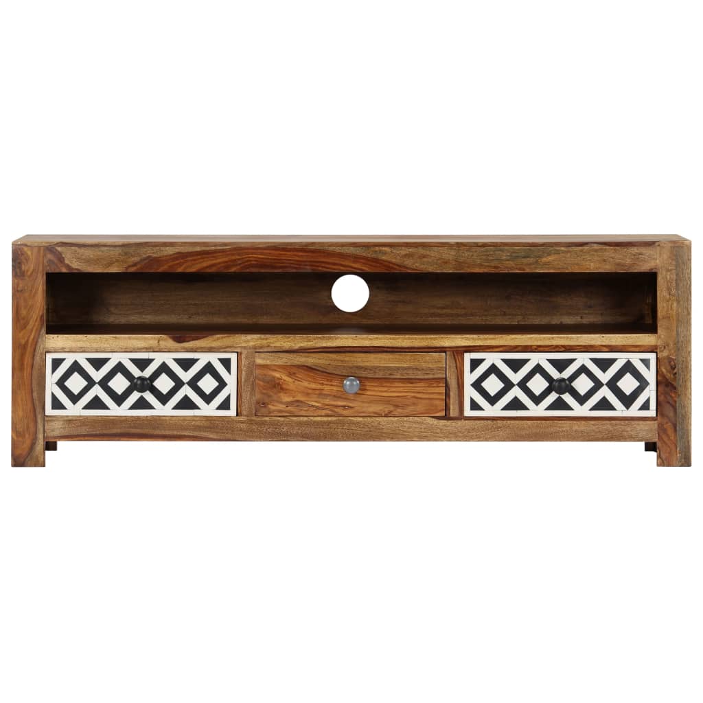 vidaXL Meuble TV 120x30x40 cm Bois d'acacia Massif