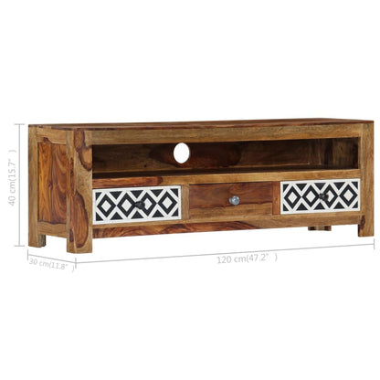 vidaXL Meuble TV 120x30x40 cm Bois d'acacia Massif