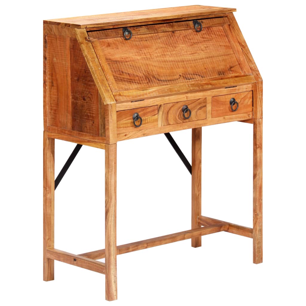 vidaXL Bureau 90×40×107 cm Bois de Sesham massif