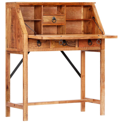 vidaXL Bureau 90×40×107 cm Bois de Sesham massif