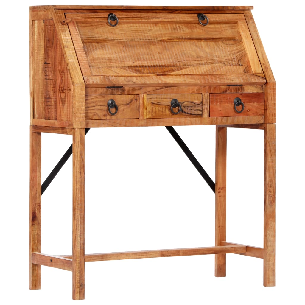 vidaXL Bureau 90×40×107 cm Bois de Sesham massif