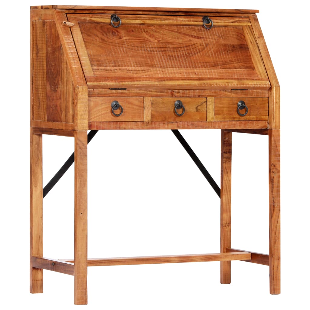 vidaXL Bureau 90×40×107 cm Bois de Sesham massif