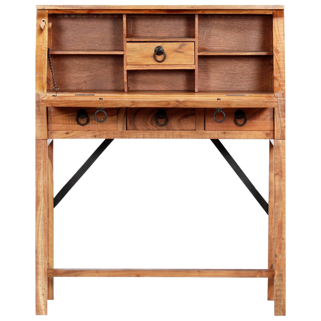 vidaXL Bureau 90×40×107 cm Bois de Sesham massif