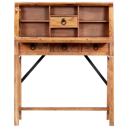 vidaXL Bureau 90×40×107 cm Bois de Sesham massif
