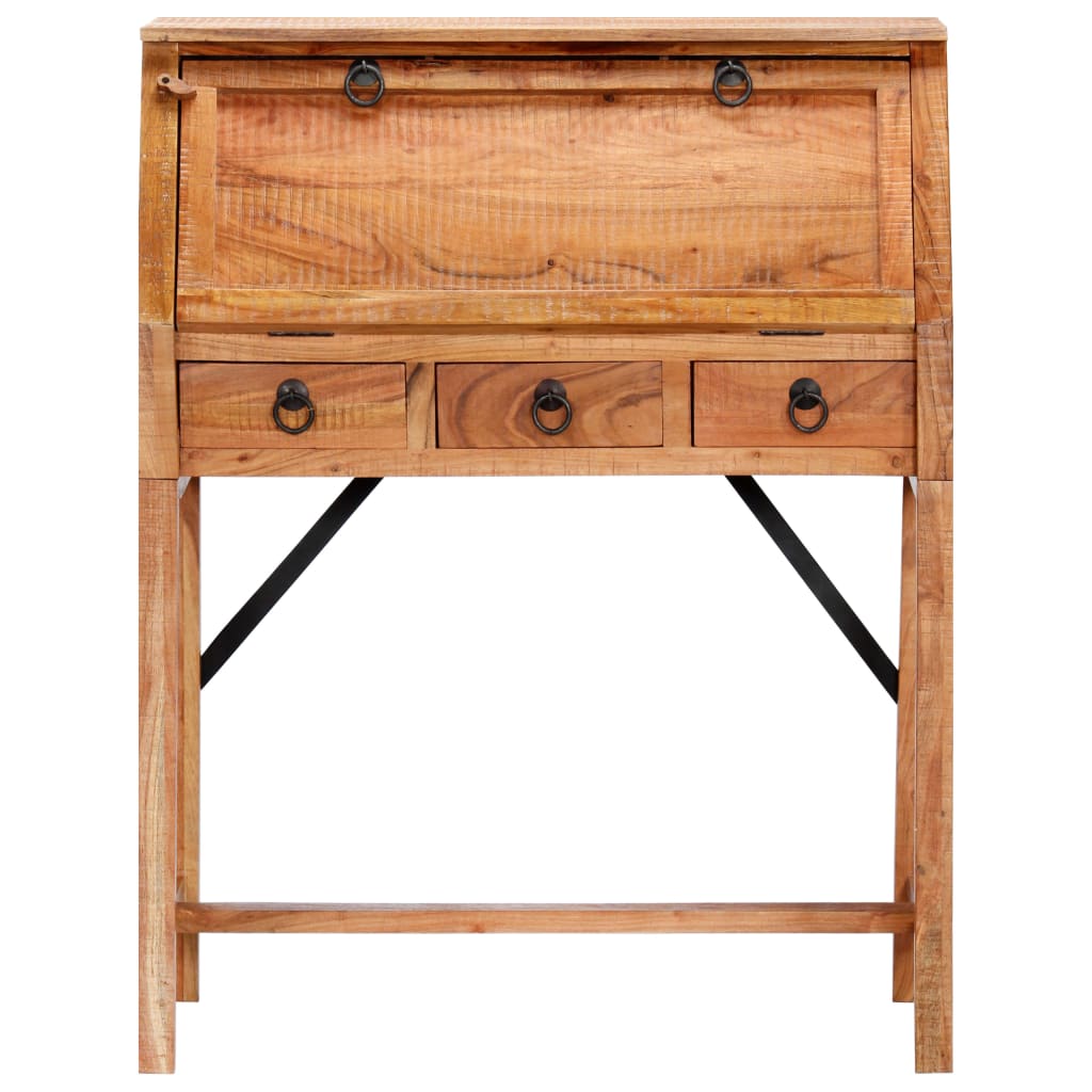 vidaXL Bureau 90×40×107 cm Bois de Sesham massif