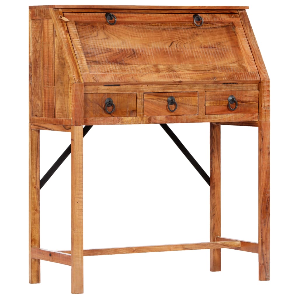 vidaXL Bureau 90×40×107 cm Bois de Sesham massif