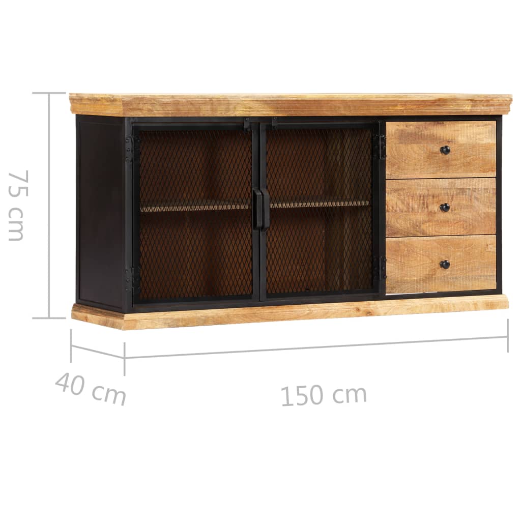 vidaXL Buffet 150x40x75 cm Bois de manguier massif
