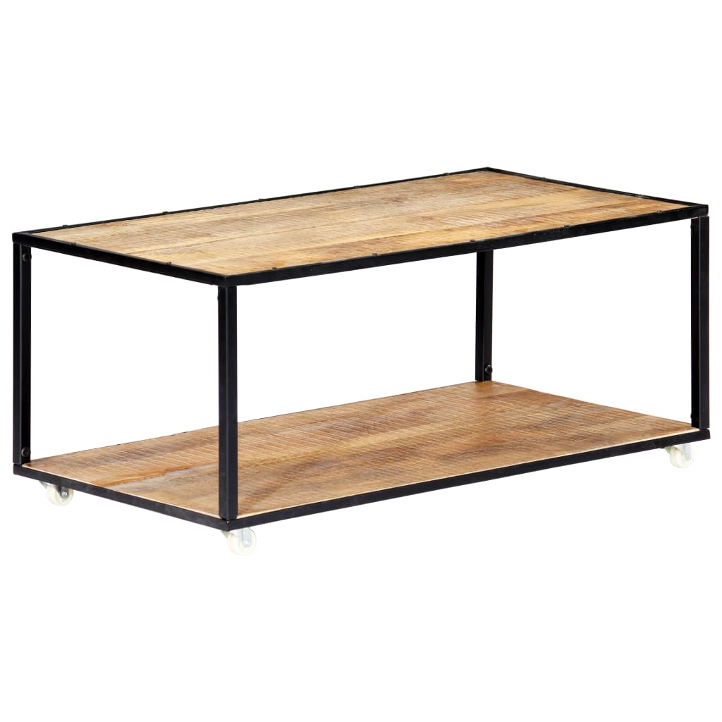 vidaXL Couchtisch 90x50x40 cm Altholz Massiv