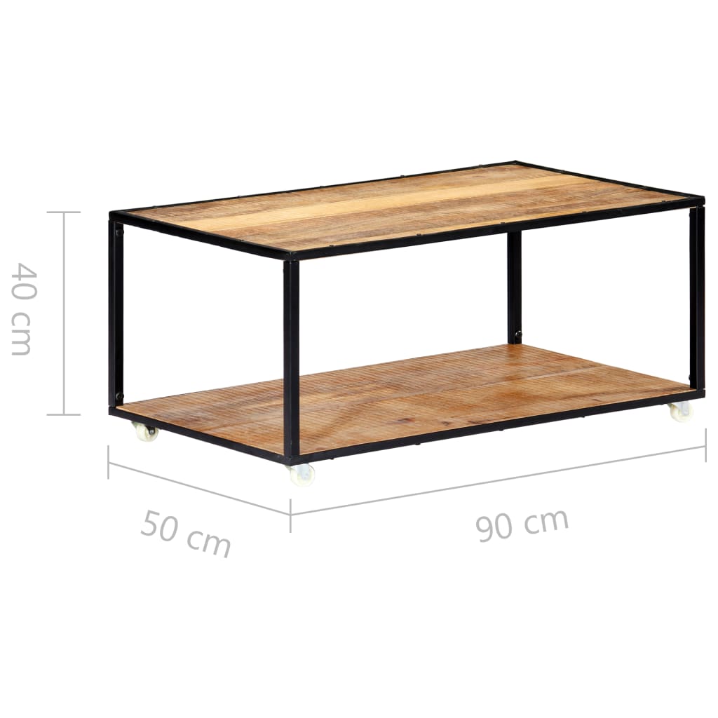 vidaXL Couchtisch 90x50x40 cm Altholz Massiv