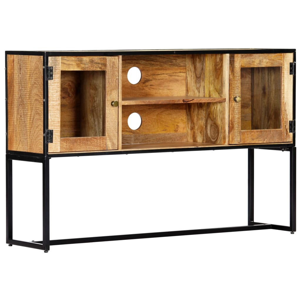 vidaXL Meuble TV 120x30x75 cm en bois de récupération massif