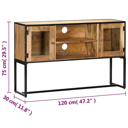 vidaXL Meuble TV 120x30x75 cm en bois de récupération massif