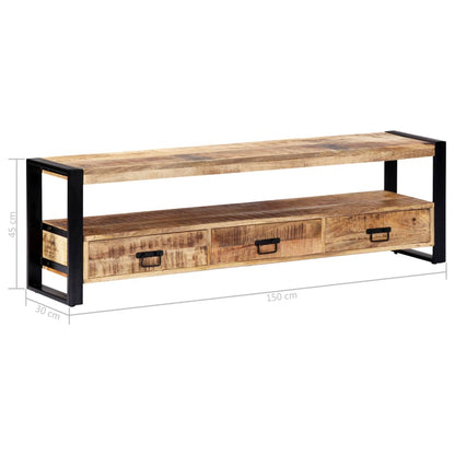 Meuble TV vidaXL 150 x 30 x 45 cm Bois de manguier massif