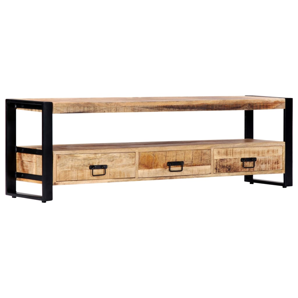 Meuble TV vidaXL 150 x 30 x 45 cm Bois de manguier massif