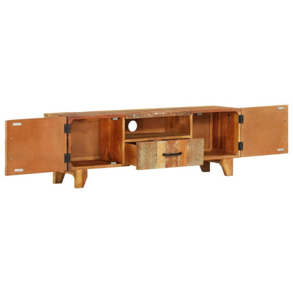 Meuble TV vidaXL sculpté à la main 120x30x40 cm Bois de récupération massif
