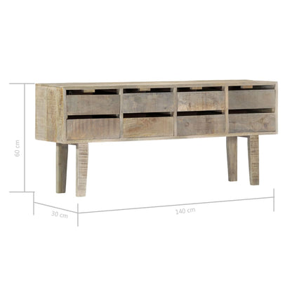 vidaXL Sideboard 140×30×60 cm Massivholz Mango