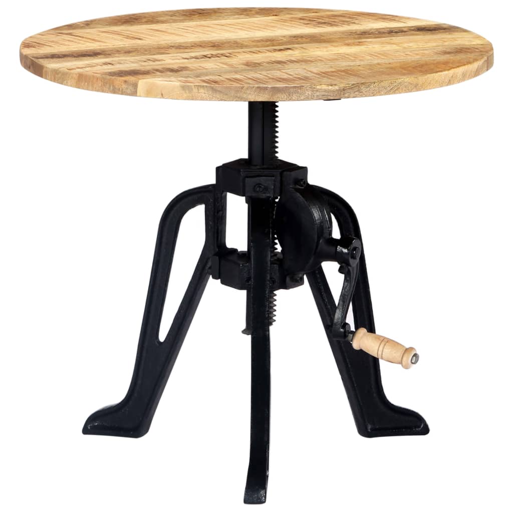 vidaXL Beistelltisch 60×(46-63) cm Massivholz Mango und Gusseisen